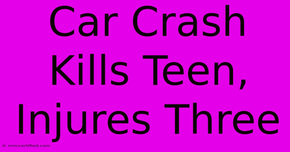 Car Crash Kills Teen, Injures Three