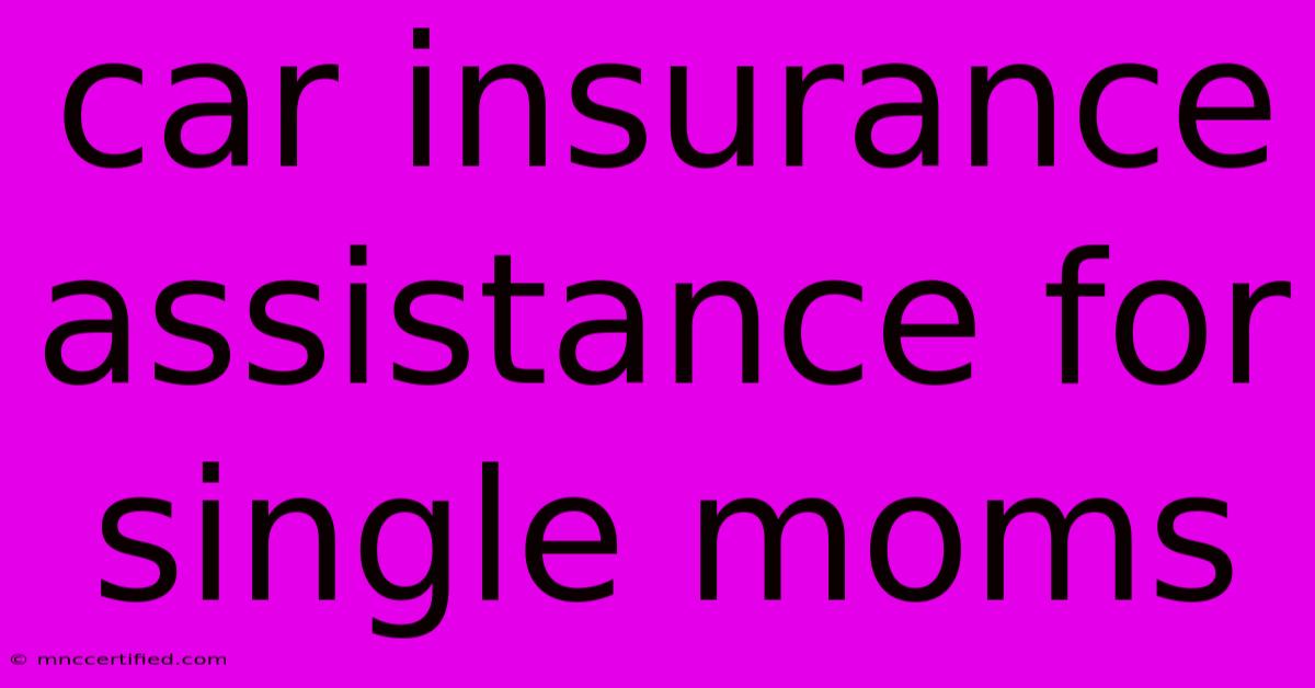 Car Insurance Assistance For Single Moms