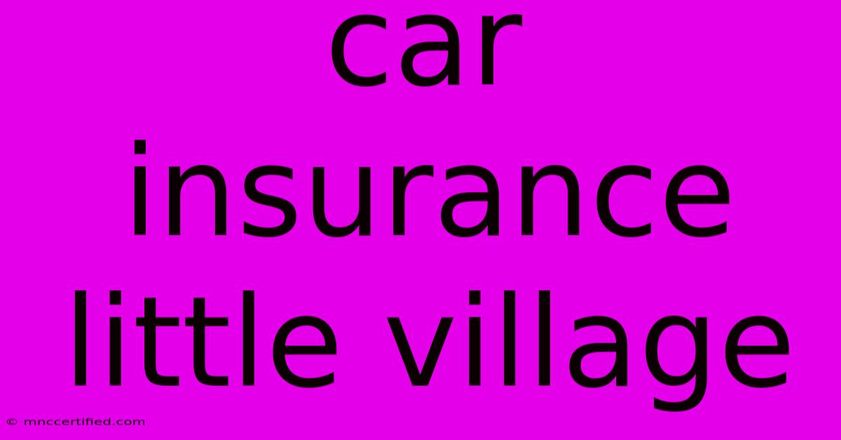 Car Insurance Little Village