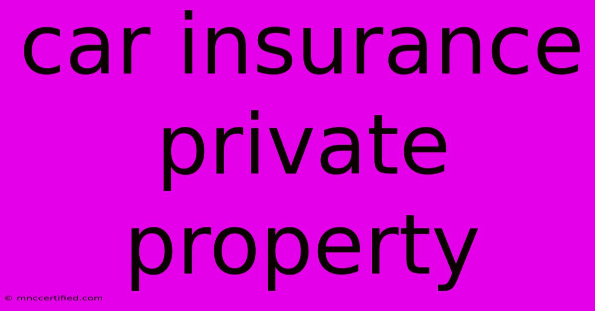 Car Insurance Private Property