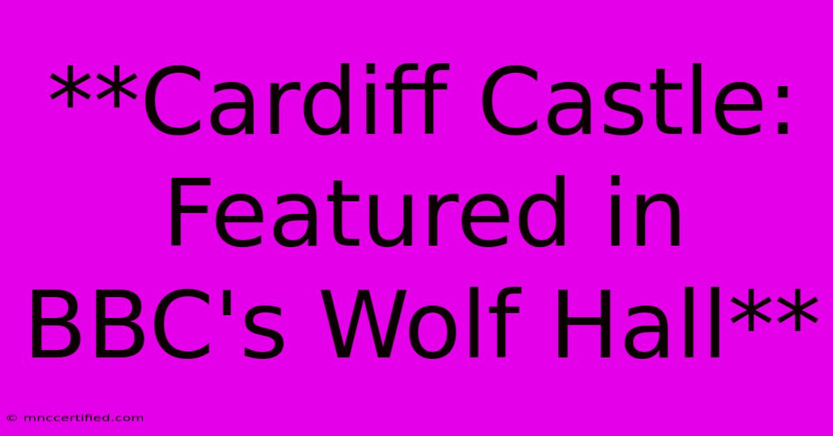 **Cardiff Castle: Featured In BBC's Wolf Hall** 