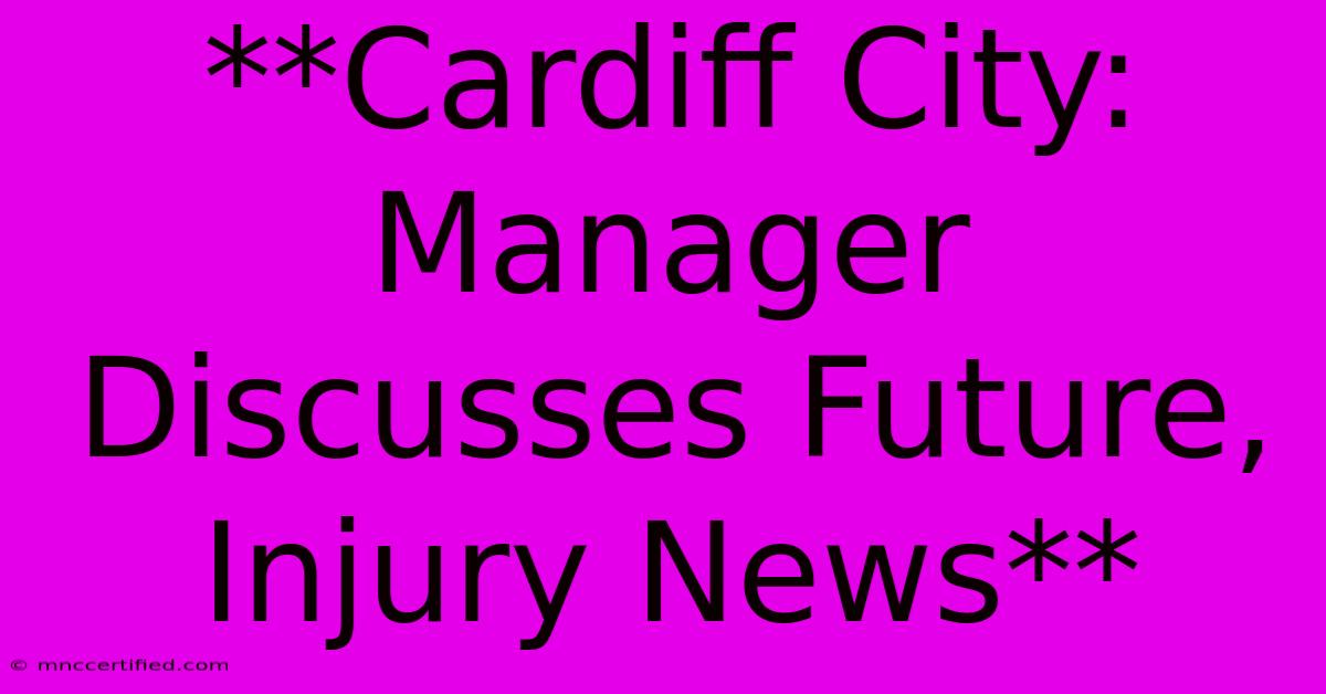 **Cardiff City: Manager Discusses Future, Injury News** 