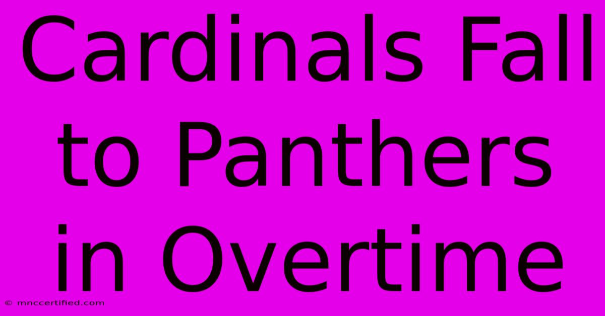 Cardinals Fall To Panthers In Overtime