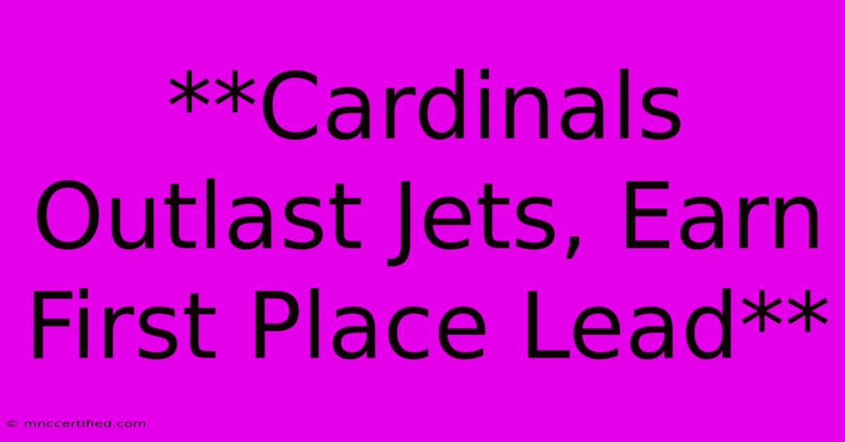 **Cardinals Outlast Jets, Earn First Place Lead**