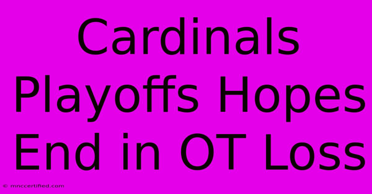 Cardinals Playoffs Hopes End In OT Loss