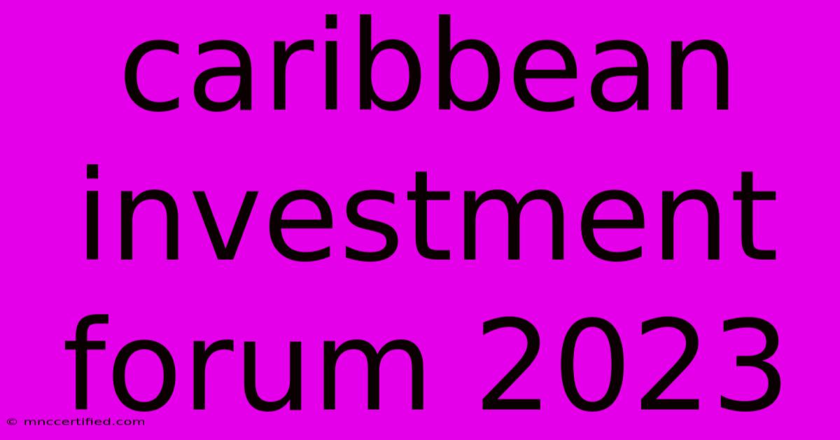 Caribbean Investment Forum 2023