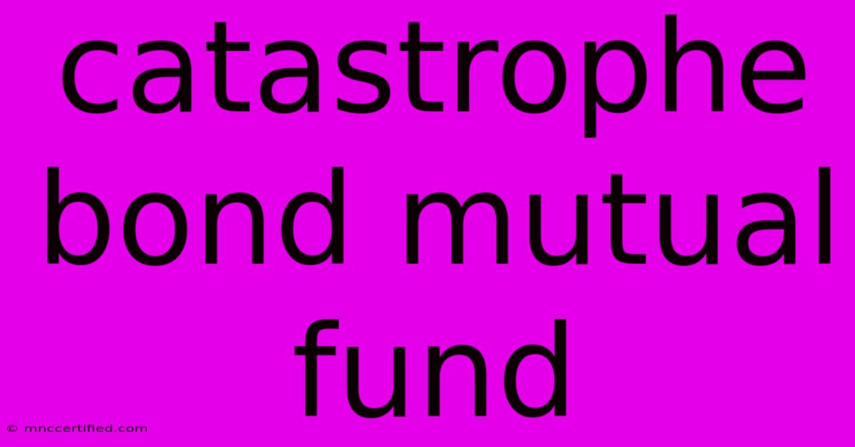 Catastrophe Bond Mutual Fund