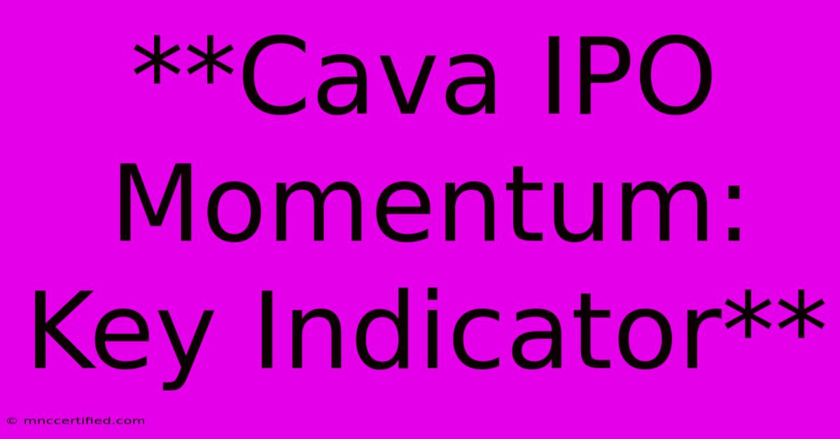 **Cava IPO Momentum: Key Indicator**