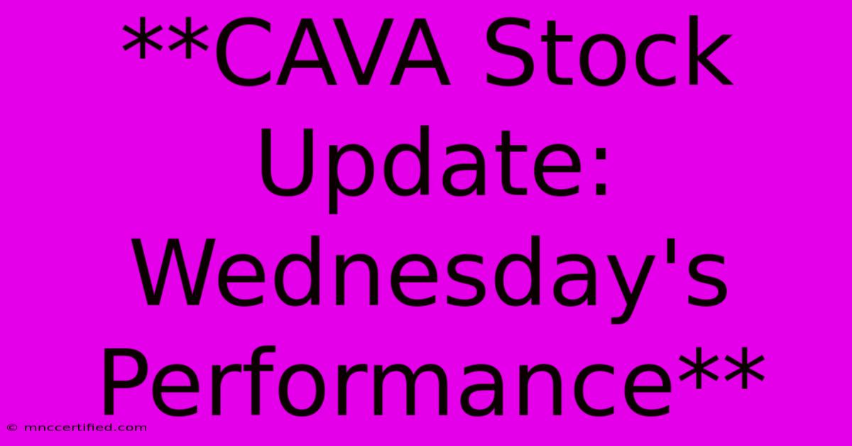 **CAVA Stock Update: Wednesday's Performance**