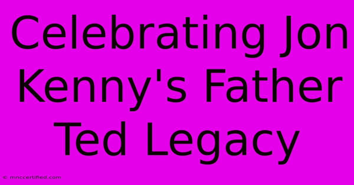 Celebrating Jon Kenny's Father Ted Legacy