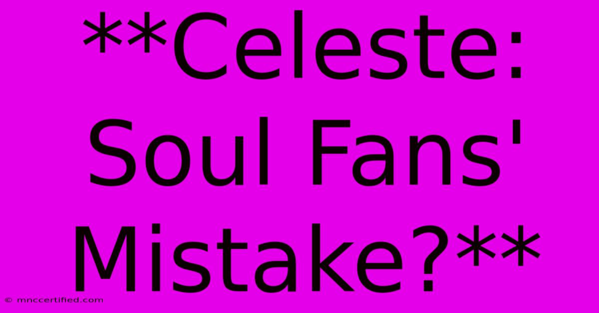 **Celeste: Soul Fans' Mistake?**