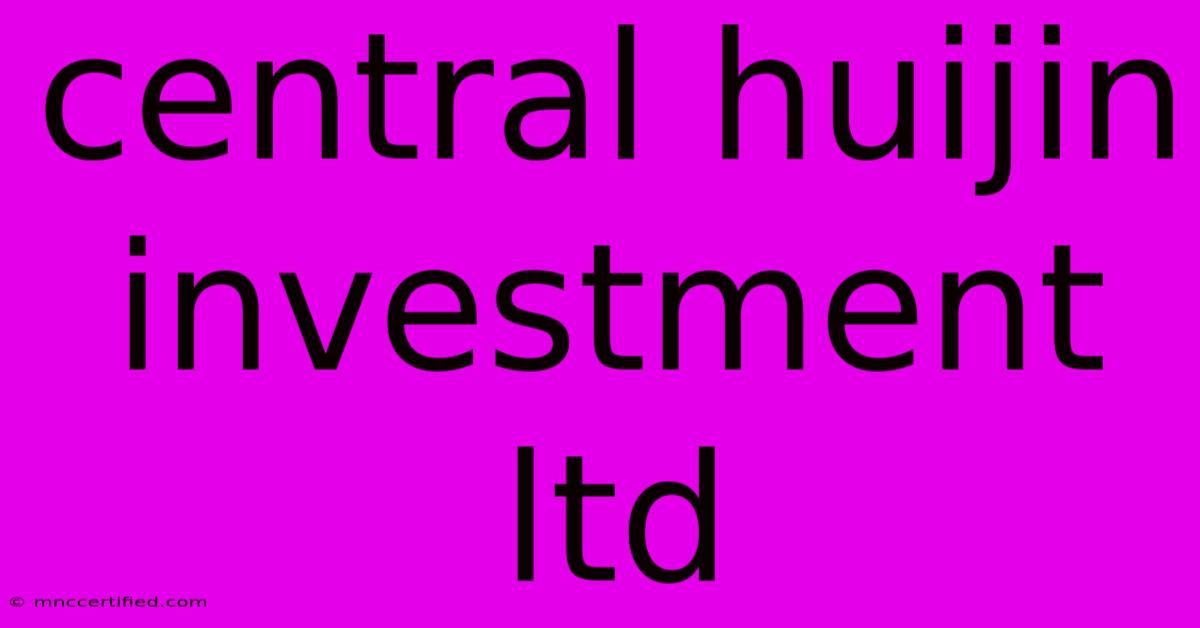 Central Huijin Investment Ltd