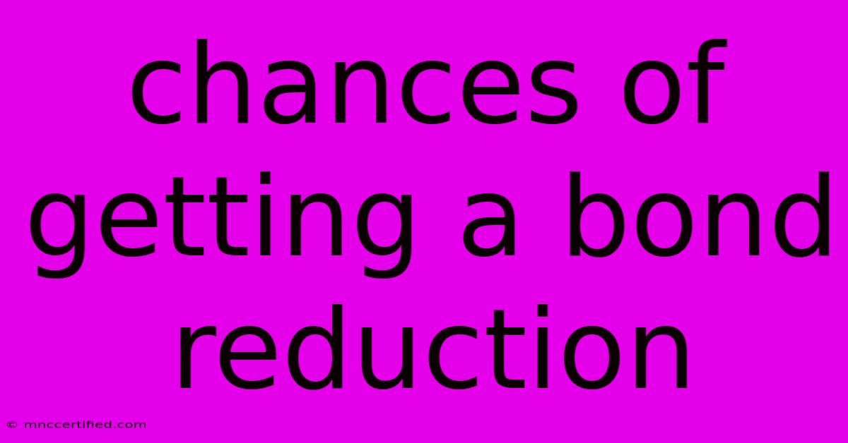 Chances Of Getting A Bond Reduction