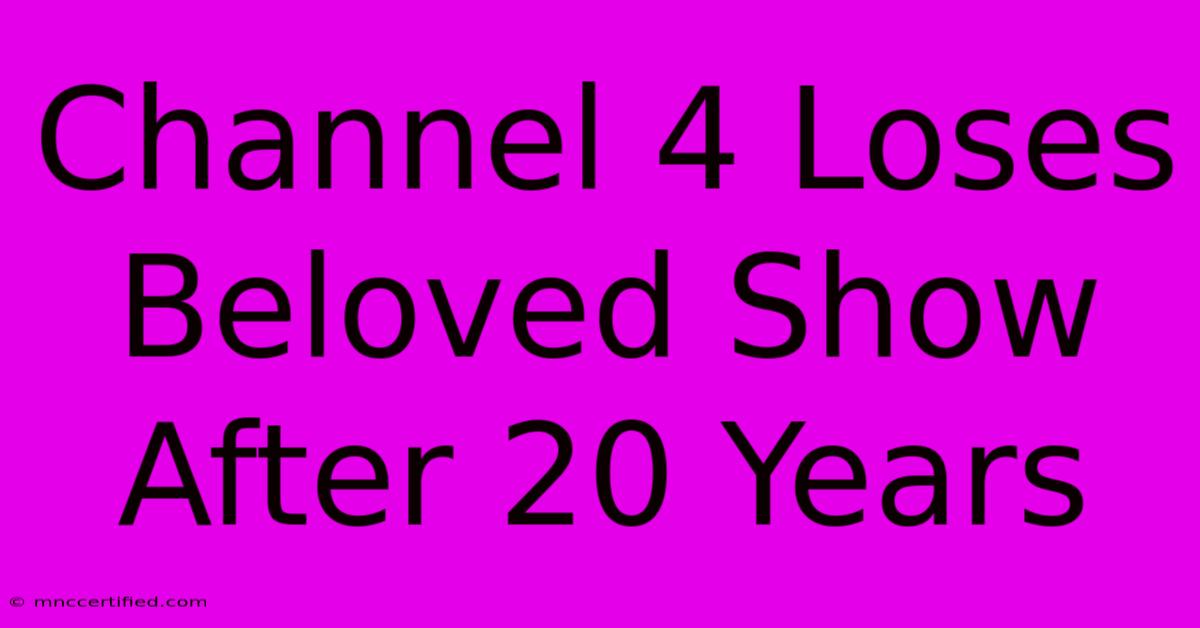 Channel 4 Loses Beloved Show After 20 Years