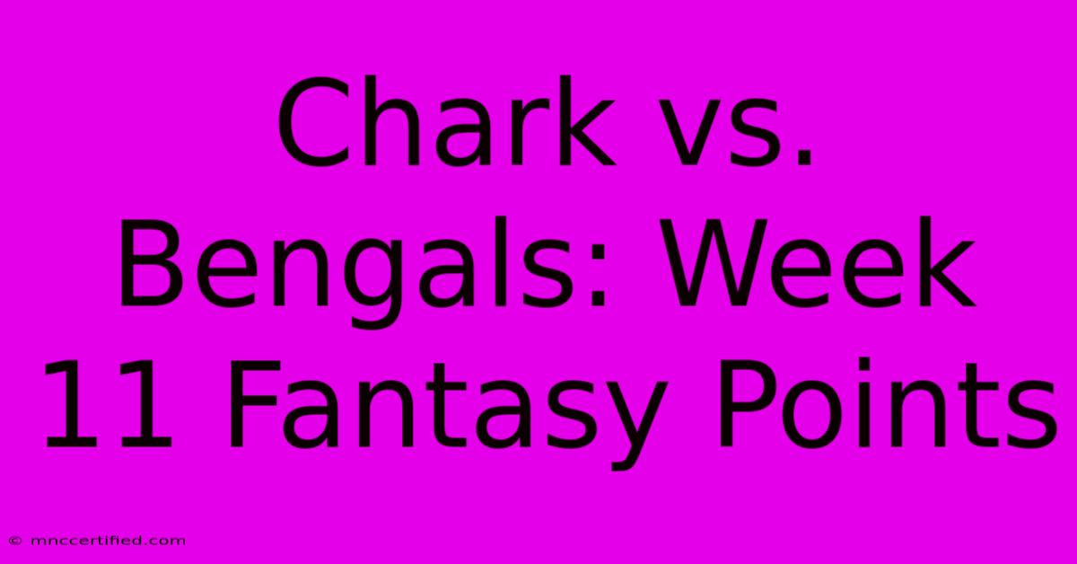 Chark Vs. Bengals: Week 11 Fantasy Points