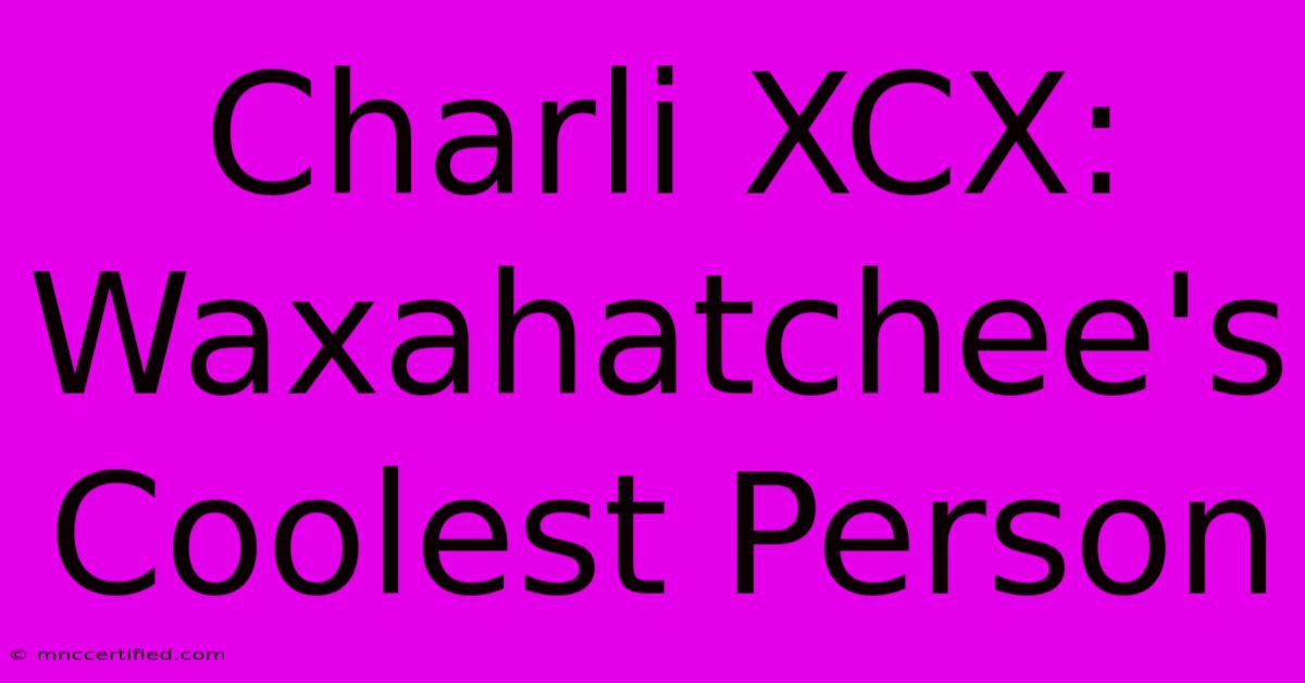 Charli XCX: Waxahatchee's Coolest Person