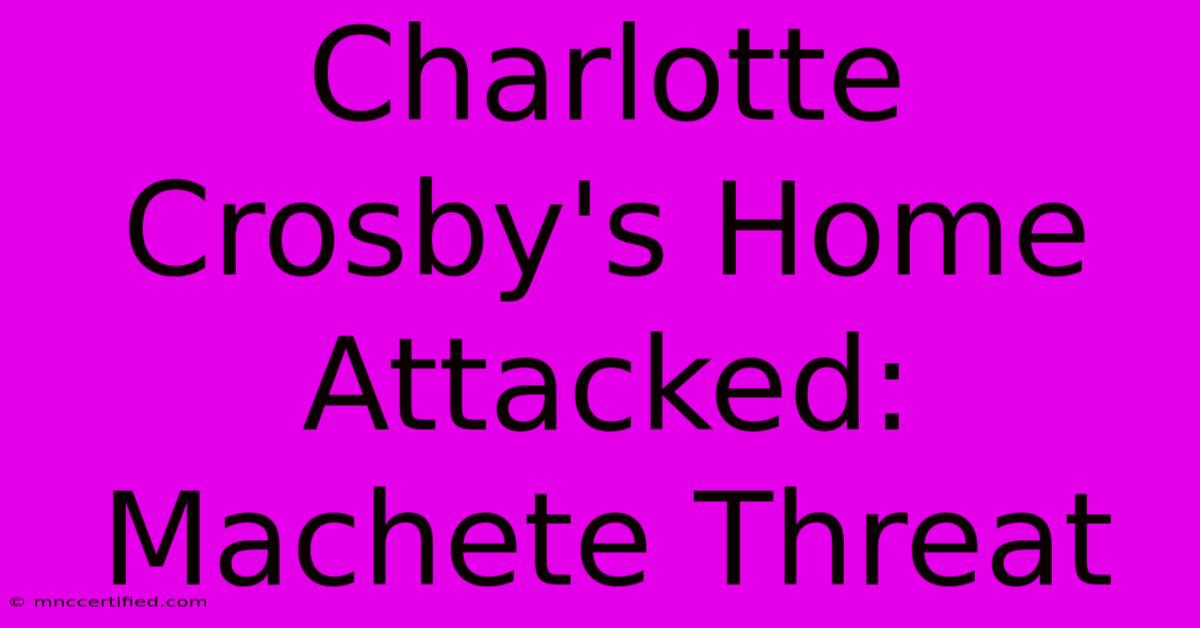 Charlotte Crosby's Home Attacked: Machete Threat