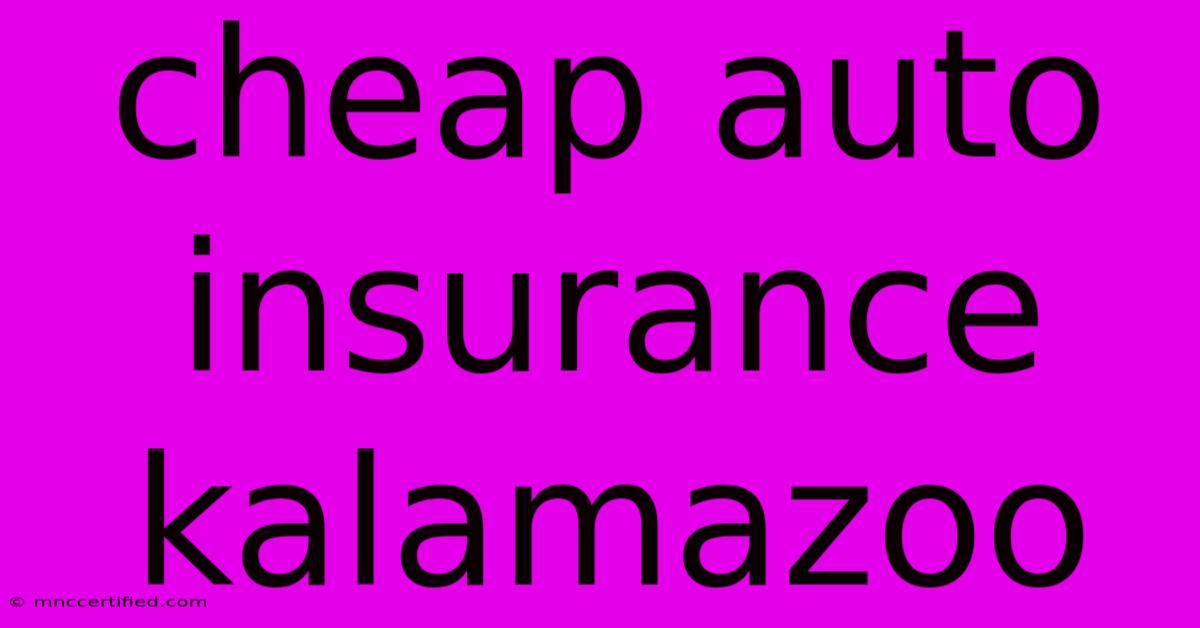 Cheap Auto Insurance Kalamazoo