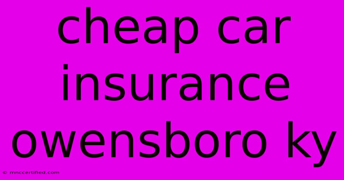 Cheap Car Insurance Owensboro Ky