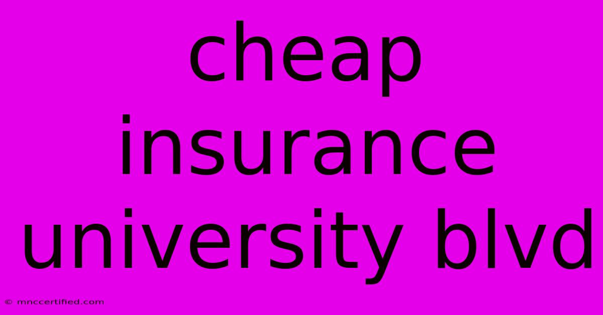 Cheap Insurance University Blvd