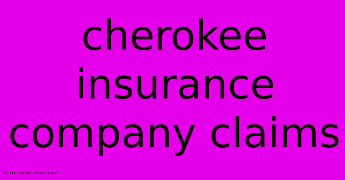 Cherokee Insurance Company Claims