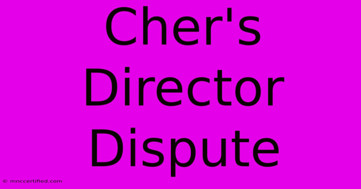 Cher's Director Dispute