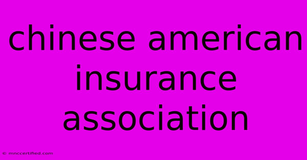 Chinese American Insurance Association