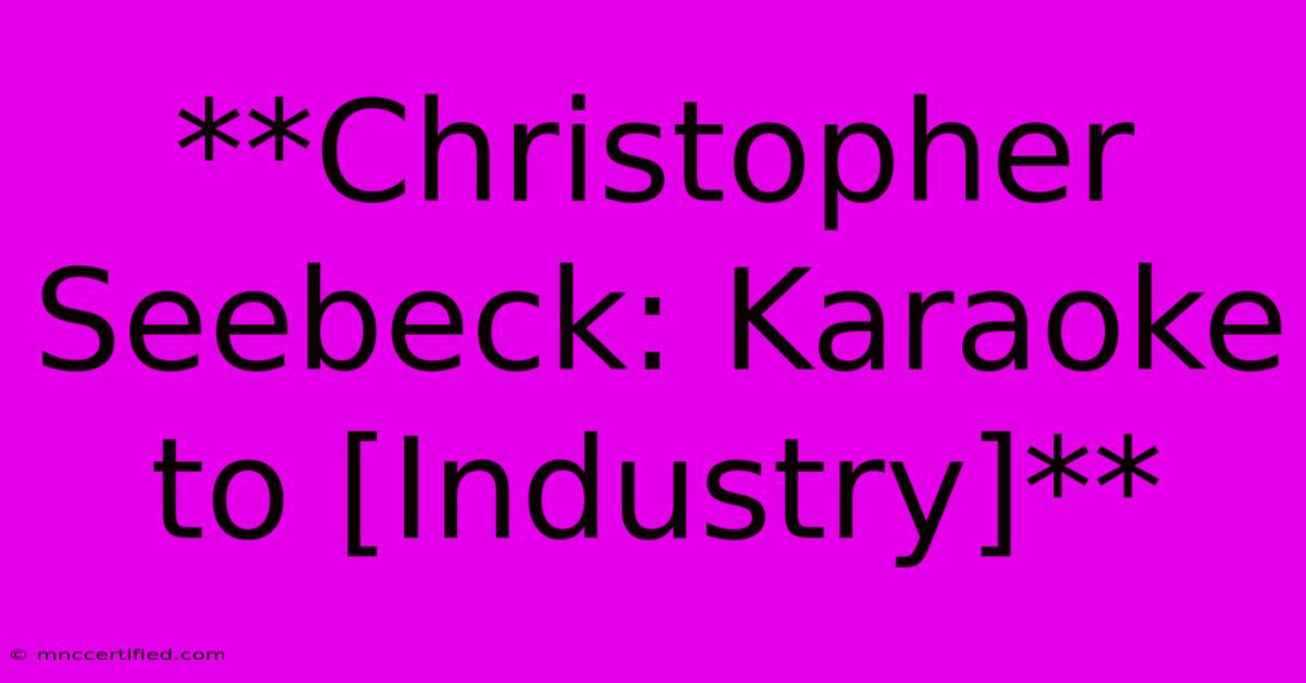 **Christopher Seebeck: Karaoke To [Industry]** 