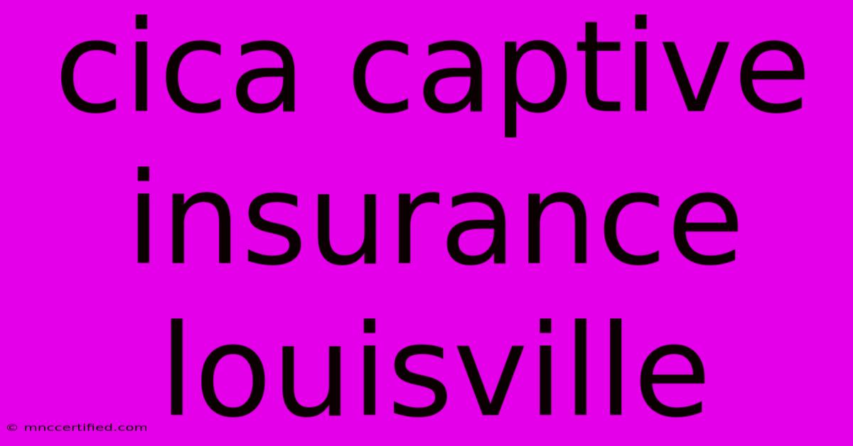 Cica Captive Insurance Louisville