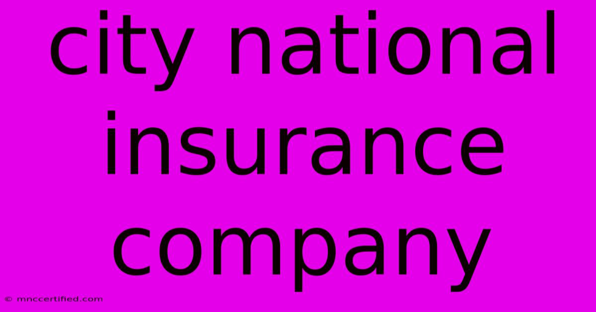 City National Insurance Company