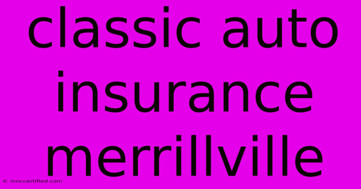 Classic Auto Insurance Merrillville