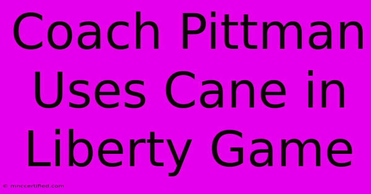 Coach Pittman Uses Cane In Liberty Game