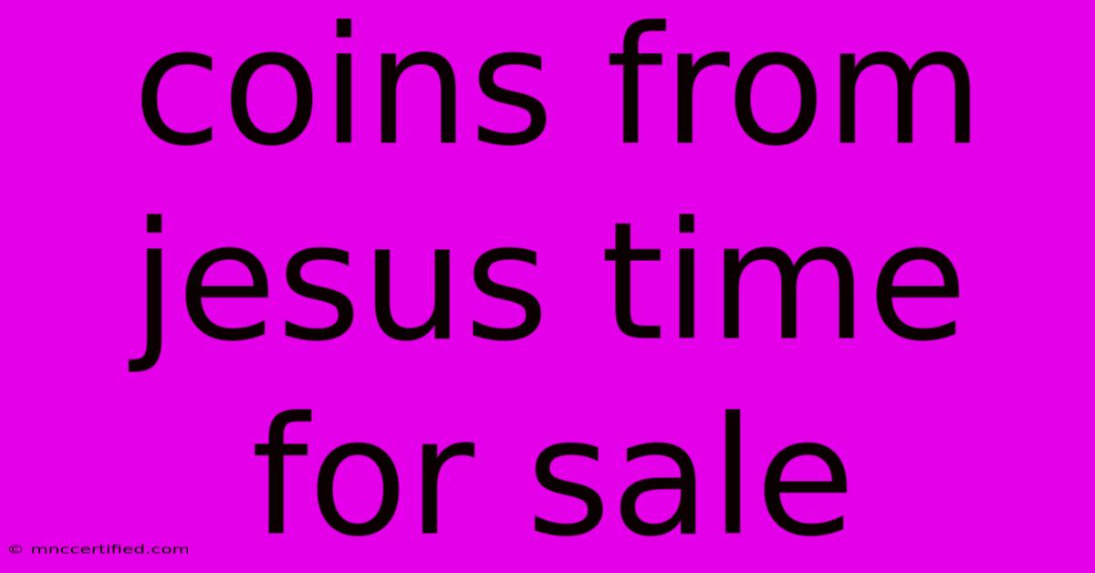 Coins From Jesus Time For Sale