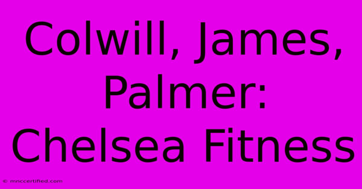 Colwill, James, Palmer: Chelsea Fitness