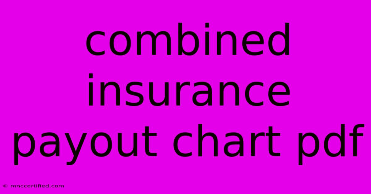 Combined Insurance Payout Chart Pdf