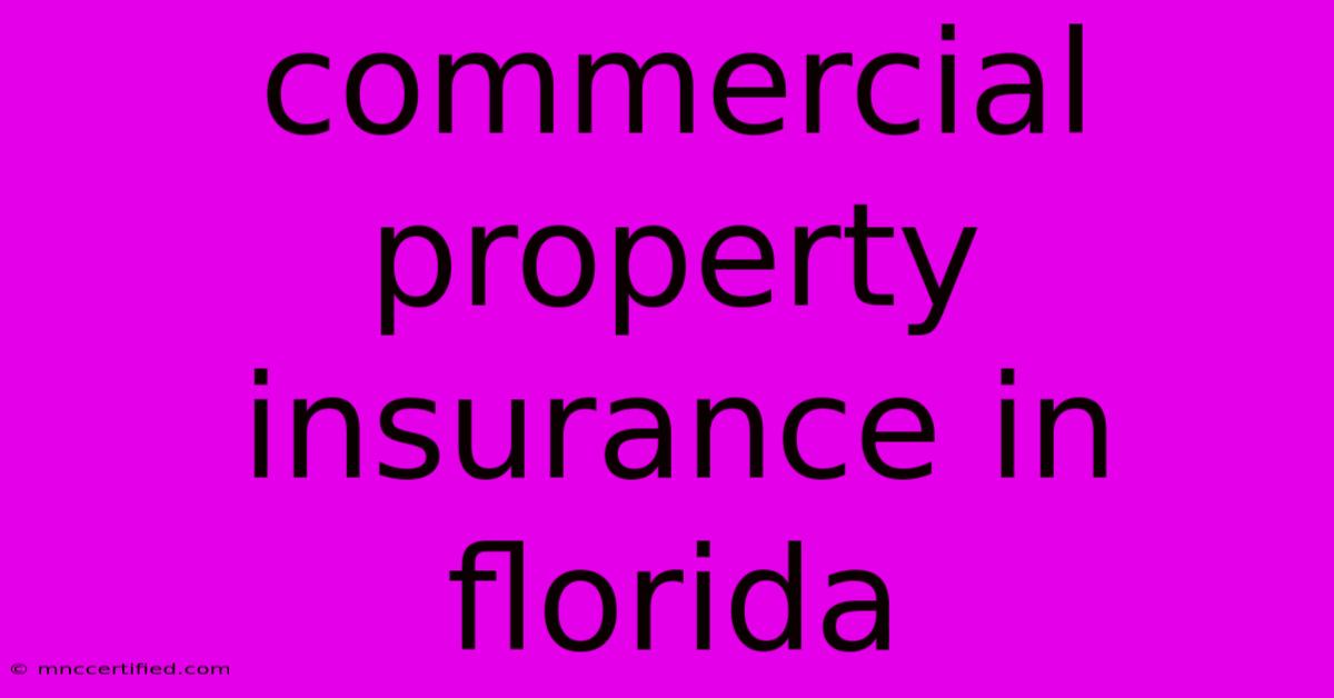 Commercial Property Insurance In Florida