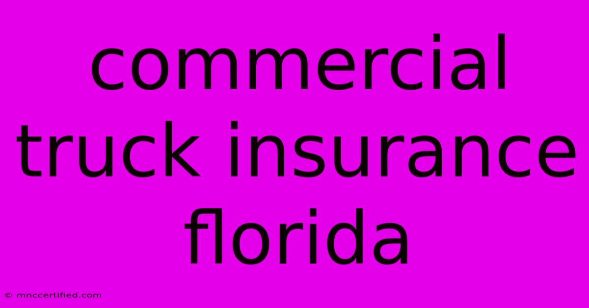 Commercial Truck Insurance Florida