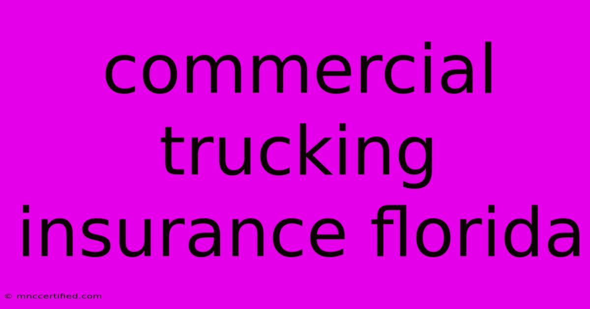 Commercial Trucking Insurance Florida