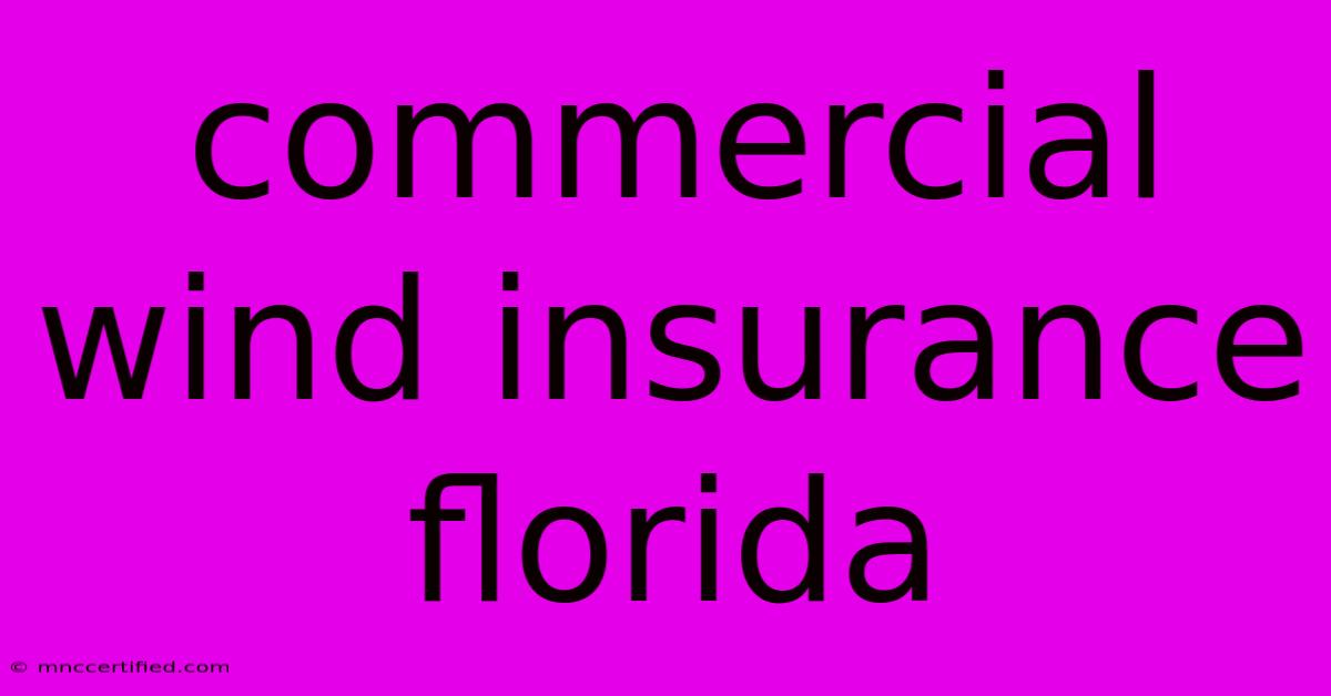 Commercial Wind Insurance Florida