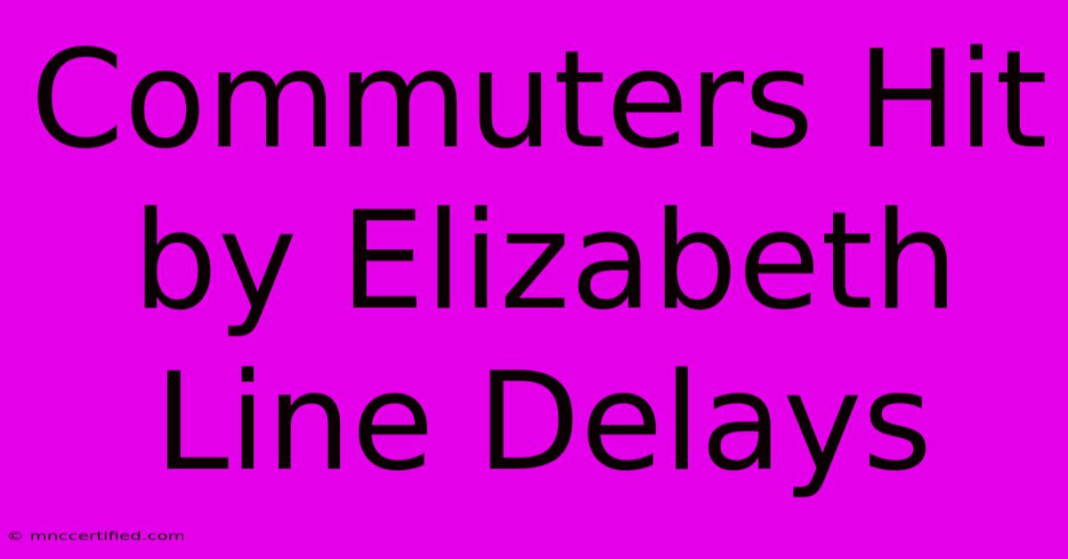 Commuters Hit By Elizabeth Line Delays