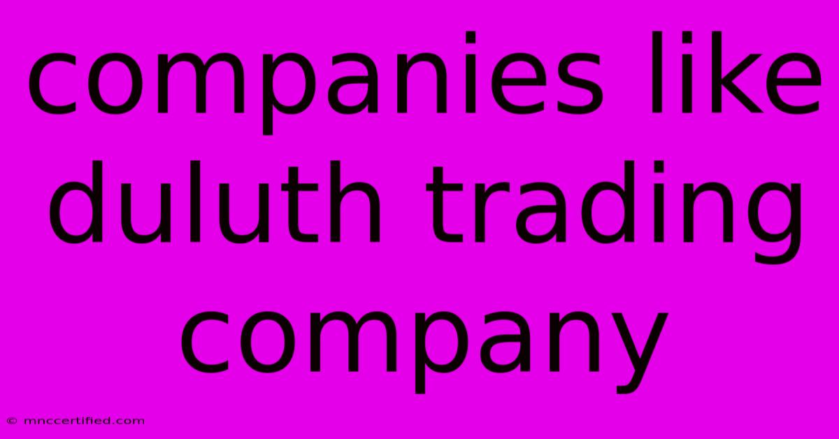 Companies Like Duluth Trading Company