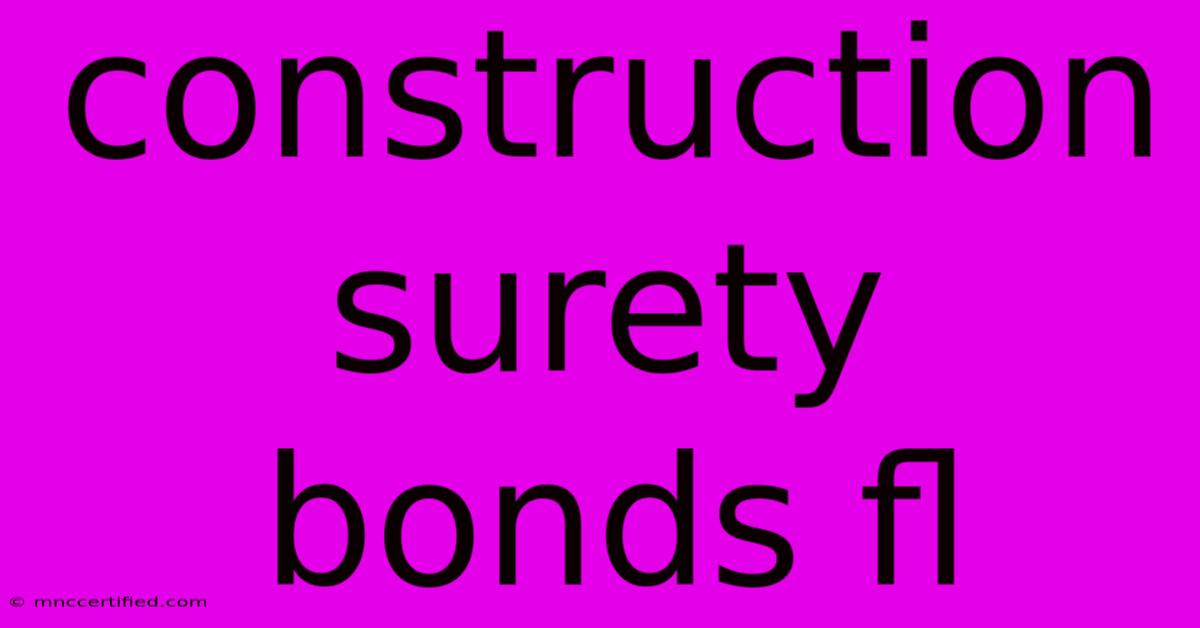 Construction Surety Bonds Fl