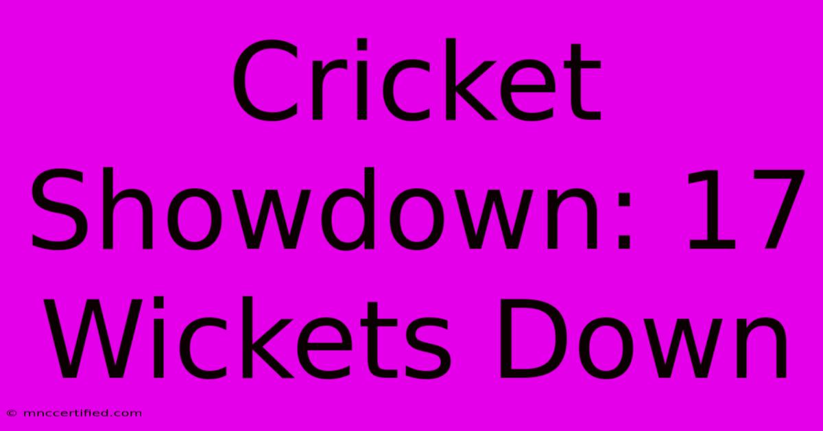 Cricket Showdown: 17 Wickets Down