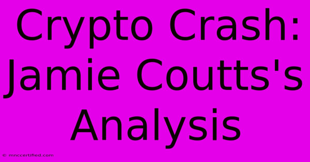 Crypto Crash: Jamie Coutts's Analysis