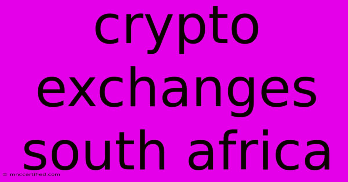 Crypto Exchanges South Africa