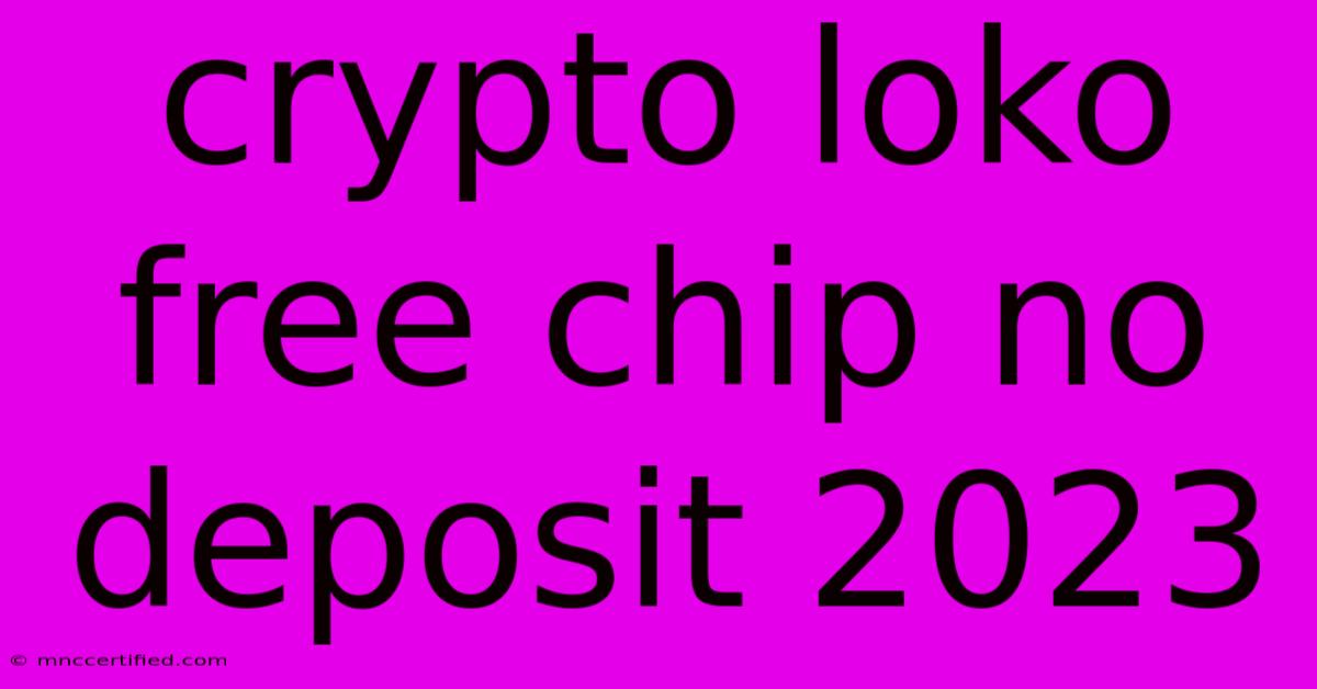 Crypto Loko Free Chip No Deposit 2023