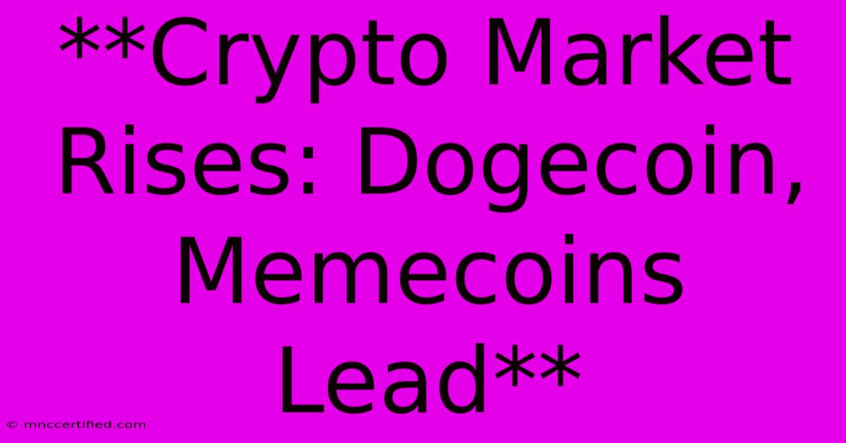 **Crypto Market Rises: Dogecoin, Memecoins Lead**