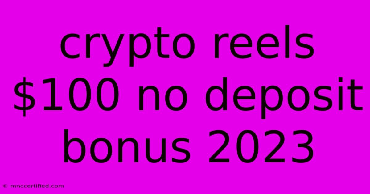 Crypto Reels $100 No Deposit Bonus 2023