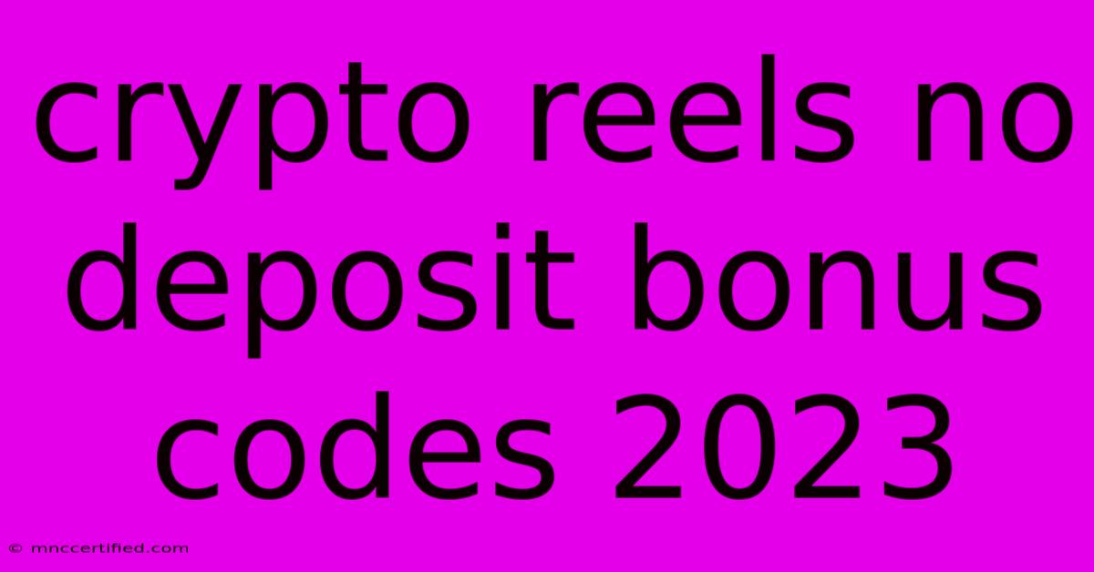 Crypto Reels No Deposit Bonus Codes 2023