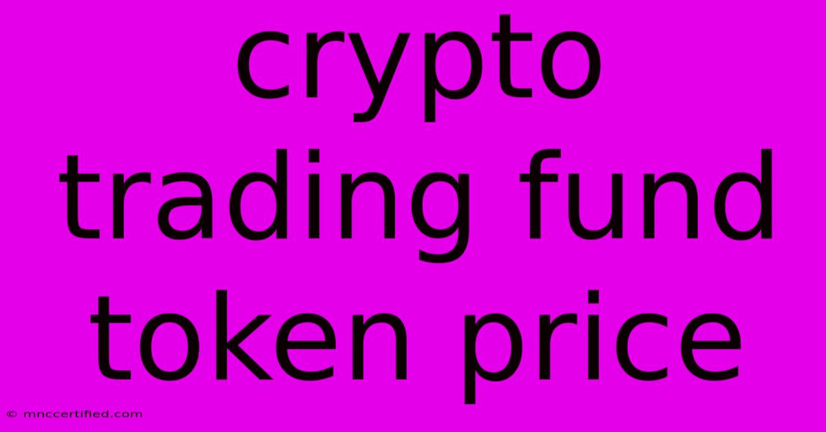 Crypto Trading Fund Token Price